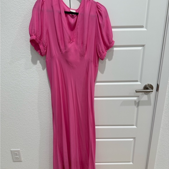 A New Day Vibrant Pink Midi Dress - Picture 2 of 5